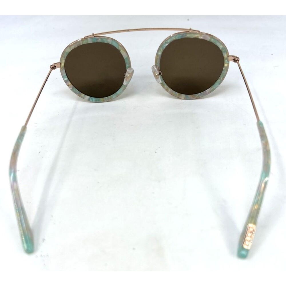 KREWE DU OPTIC CONTI Womens Sunglasses Rose Gold Matte Opal Round Boho RARE - Picture 10 of 13